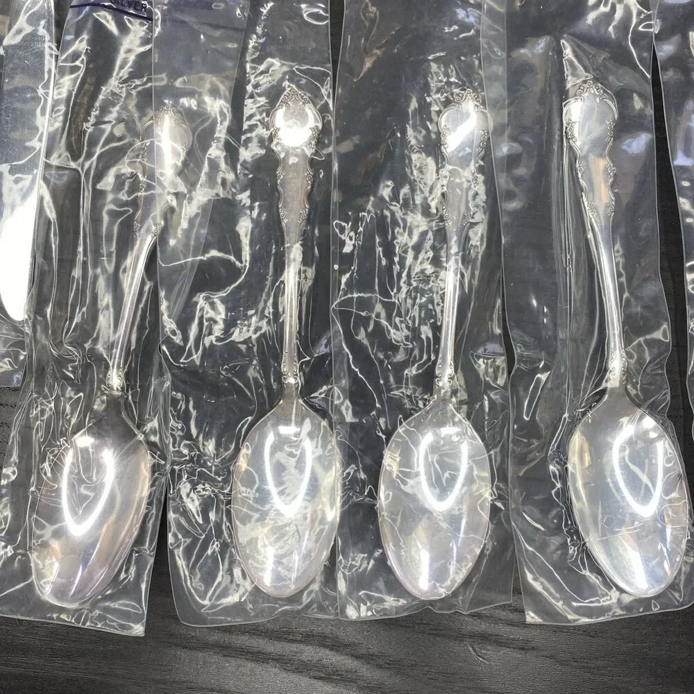 Reed Barton Dresden Rose Silverware 4 Place Settings Of 5 Pcs Silverplated (20)